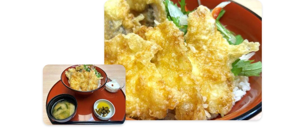 とり天アジ天丼