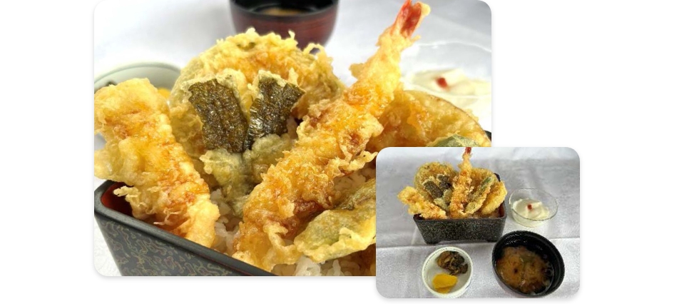 とり天アジ天丼